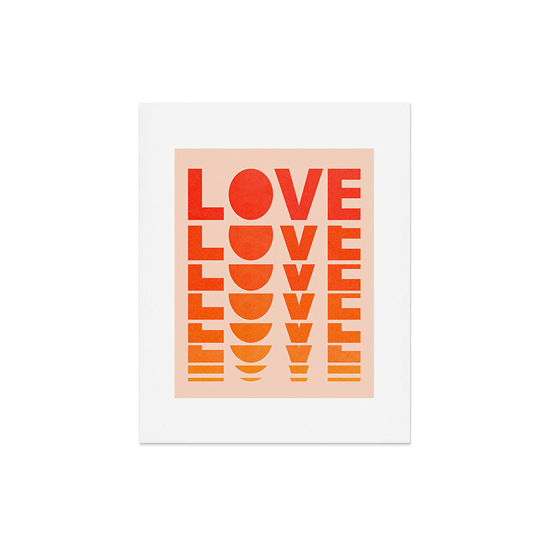 Abstraction_LOVE_SUNSET_Minimalism_001 Art Print Gallery Image 3