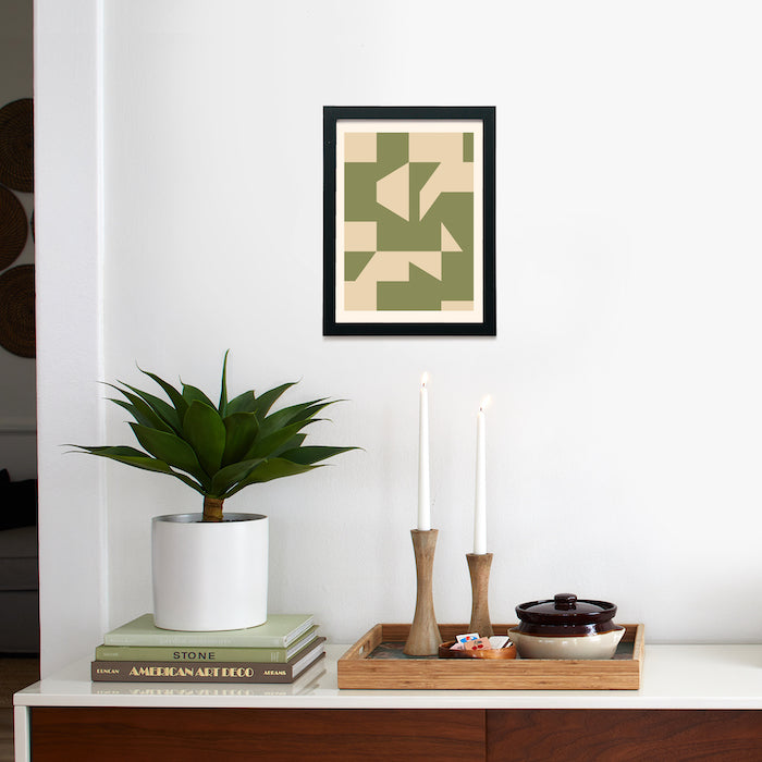 Abstract Shapes 92 V25 Framed Poster 9x12