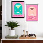 Cocktails Set Framed Poster
