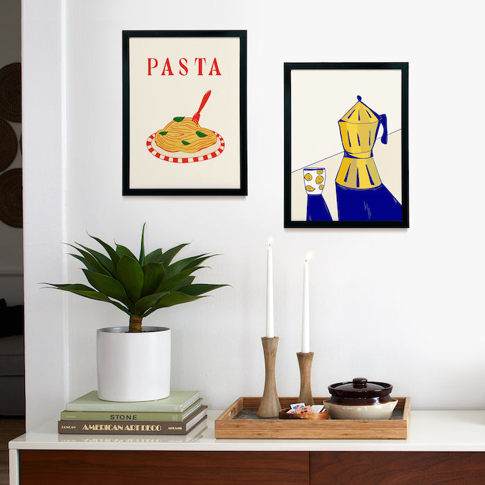 Happy Food Set Framed Poster