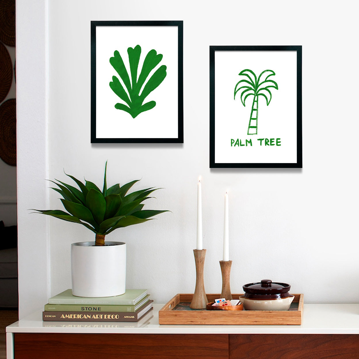 Matisse-Inspired Green Set Framed Poster