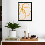 Minimal Flora 2 Yellow Framed Poster 12x16