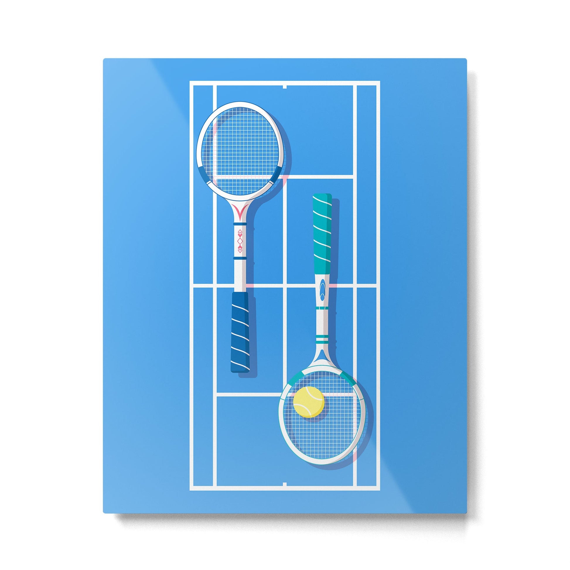 Tennis Retro Metal Print Gallery Image 4