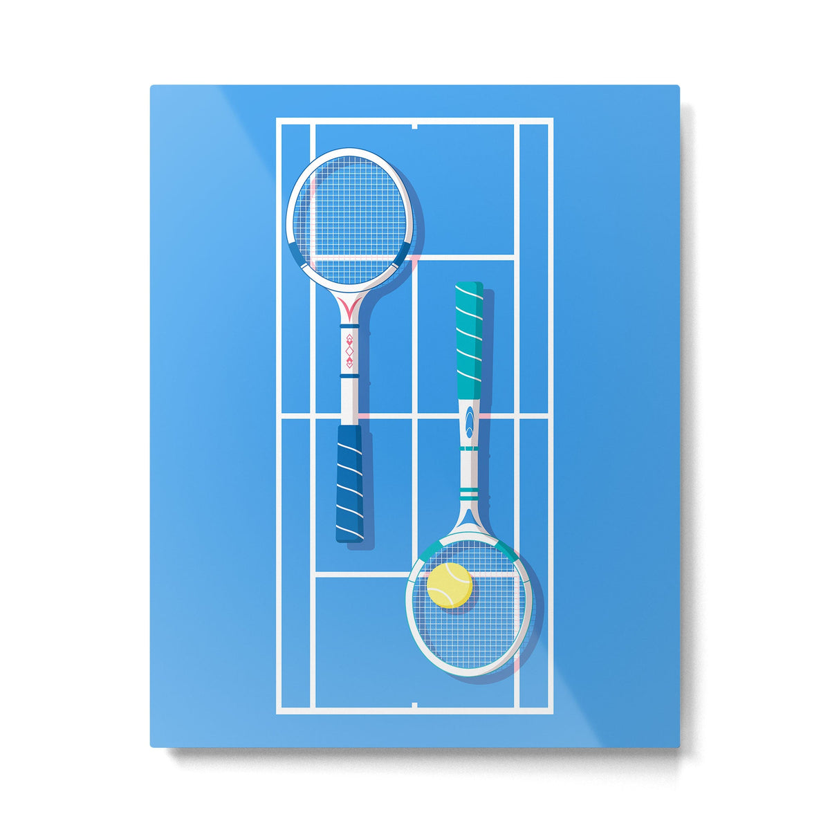 Tennis Retro Metal Print Gallery Image 3