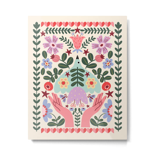 Folk Flora - Liberty Metal Print Gallery Image 1