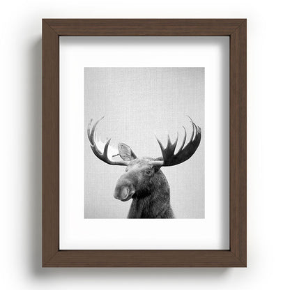 Moose - Black & White Framed Art Print Gallery Image 88