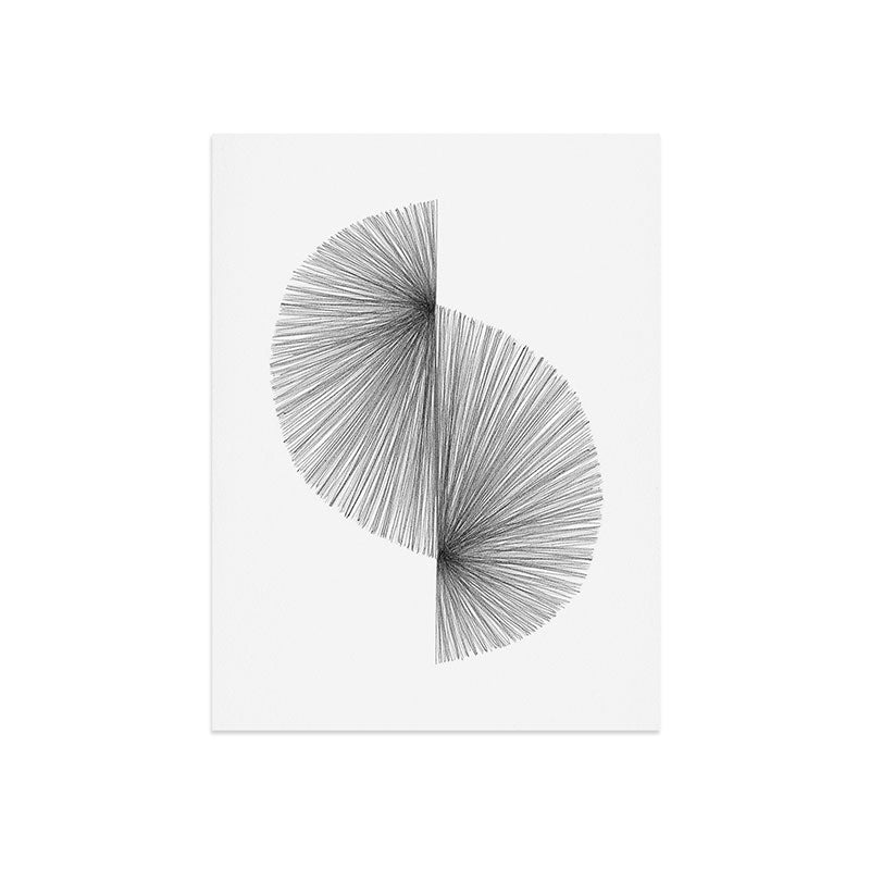 Mid Century Modern Geometric Abstract S Shape Line Drawing Pattern Art Print Gallery Image 7