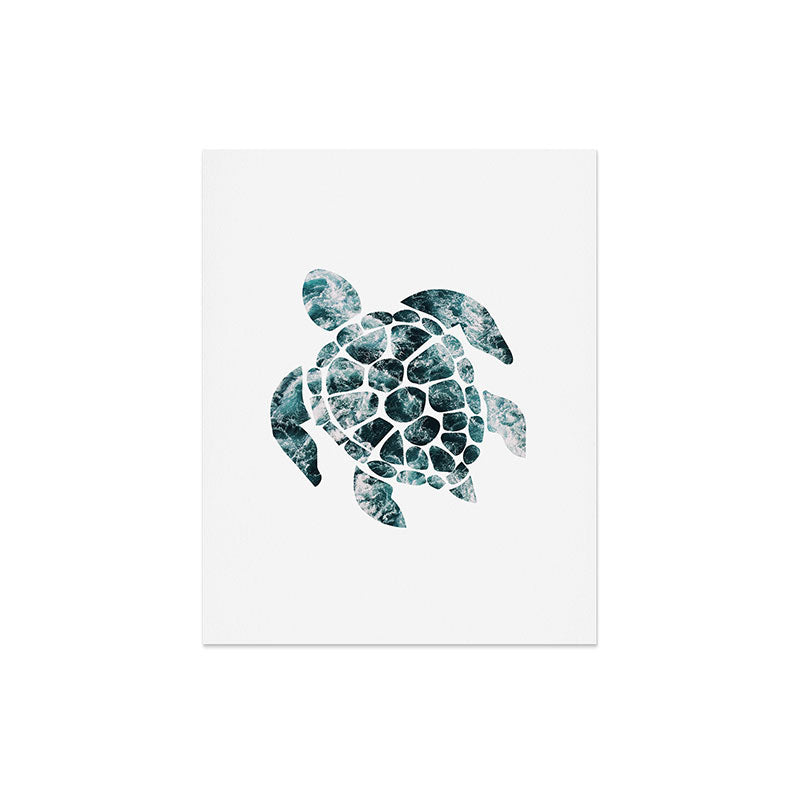 Sea Turtle - Turquoise Ocean Waves Art Print Gallery Image 7