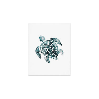 Sea Turtle - Turquoise Ocean Waves Art Print Gallery Image 1