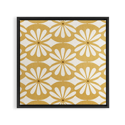 Solstice Boho Geometric Goldenrod Framed Canvas Print Gallery Image 6
