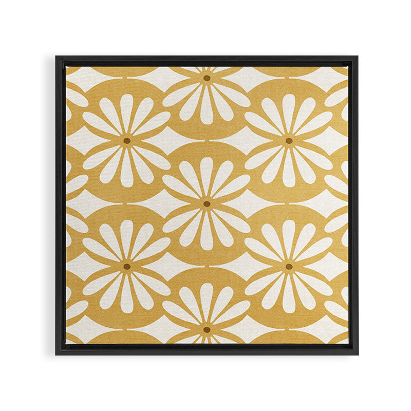 Solstice Boho Geometric Goldenrod Framed Canvas Print Gallery Image 2