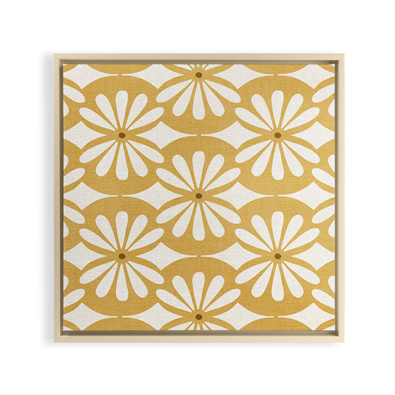 Solstice Boho Geometric Goldenrod Framed Canvas Print Gallery Image 27