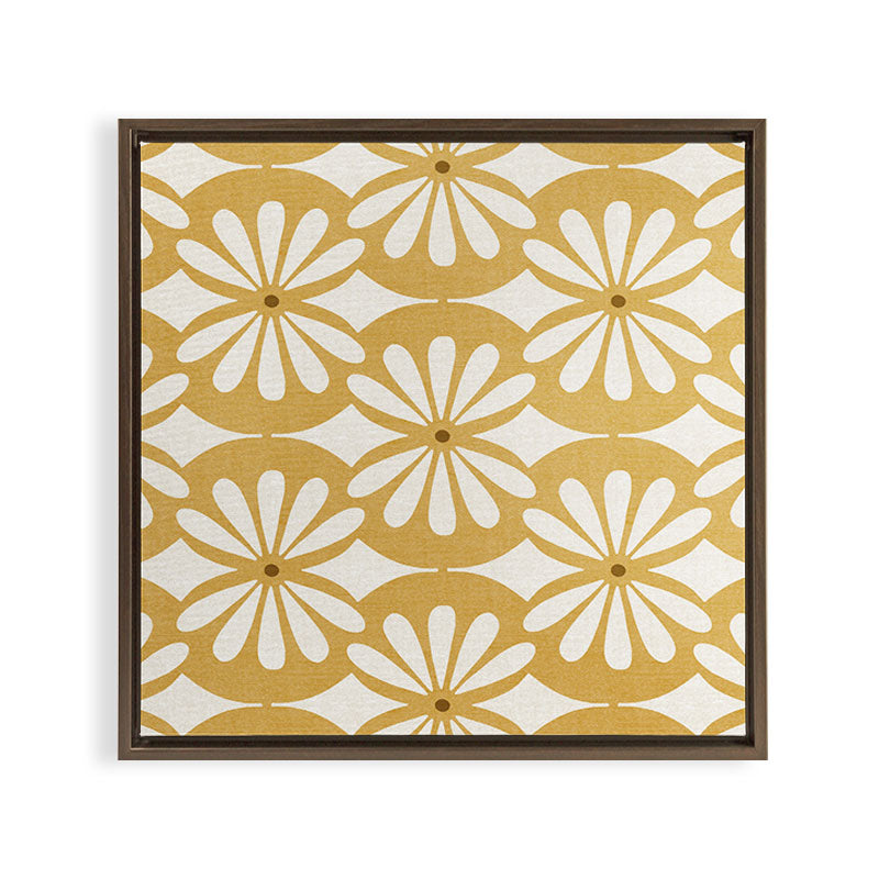 Solstice Boho Geometric Goldenrod Framed Canvas Print Gallery Image 11