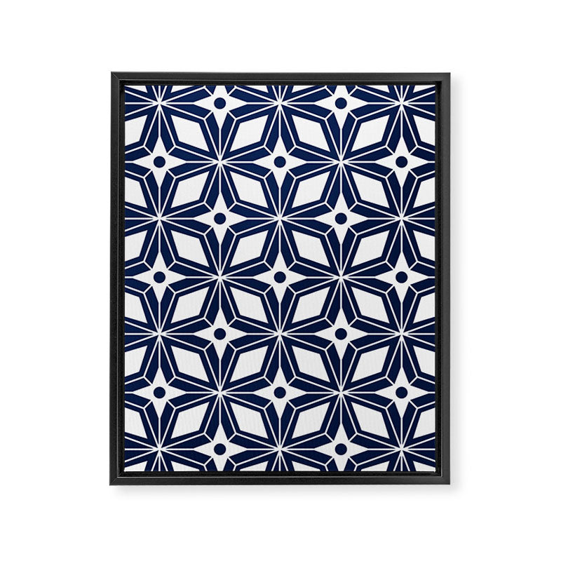 Starburst - Navy Framed Canvas Print Gallery Image 2