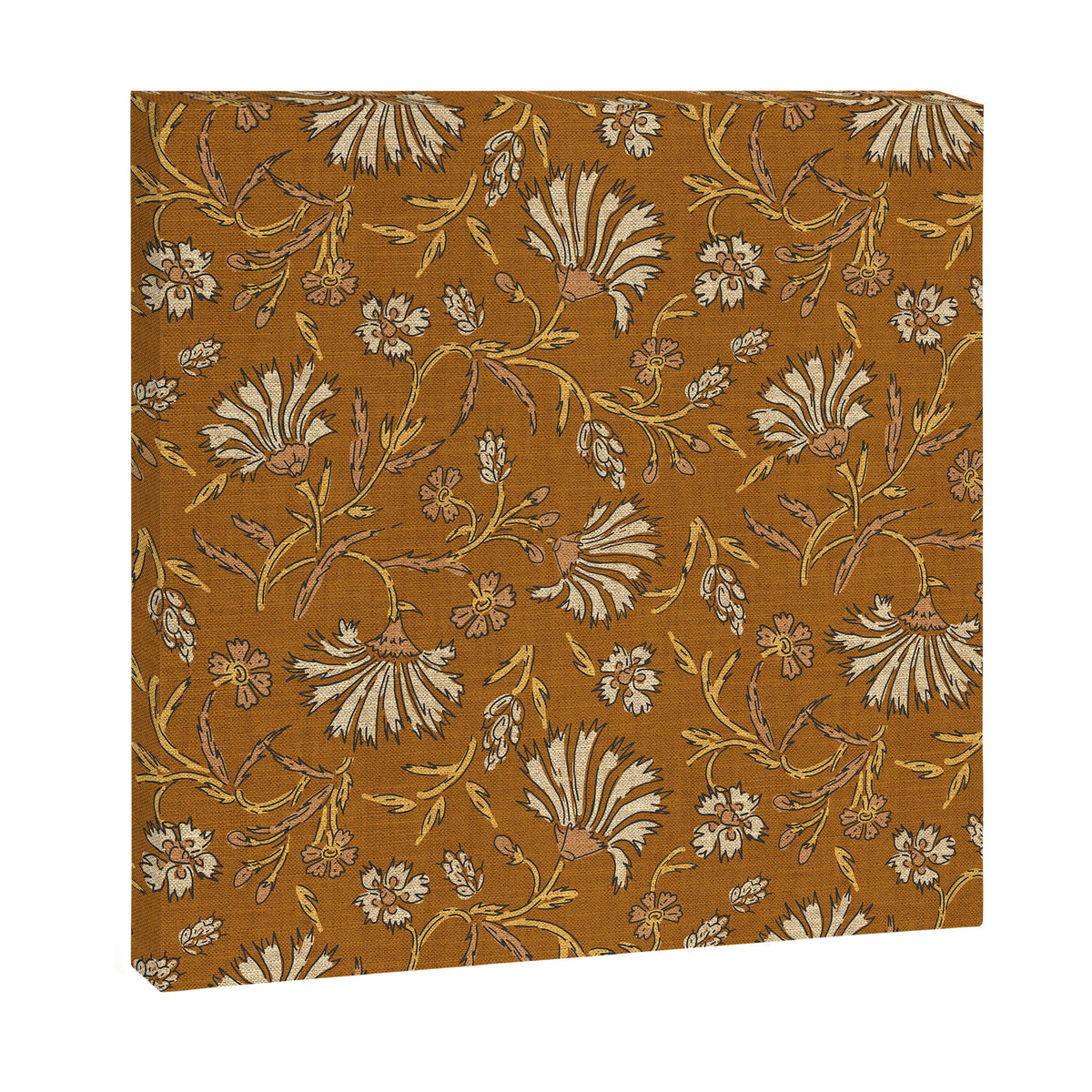 KALAMI FLORAL MUSTARD Canvas Print Gallery Image 2