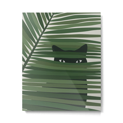 Cat and Plant 53 Metal Print Gallery Image 4
