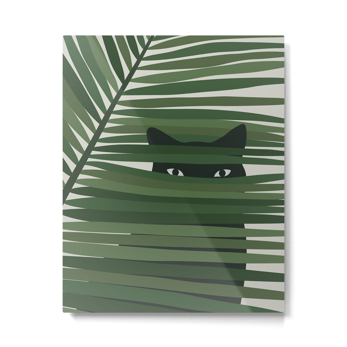 Cat and Plant 53 Metal Print Gallery Image 6