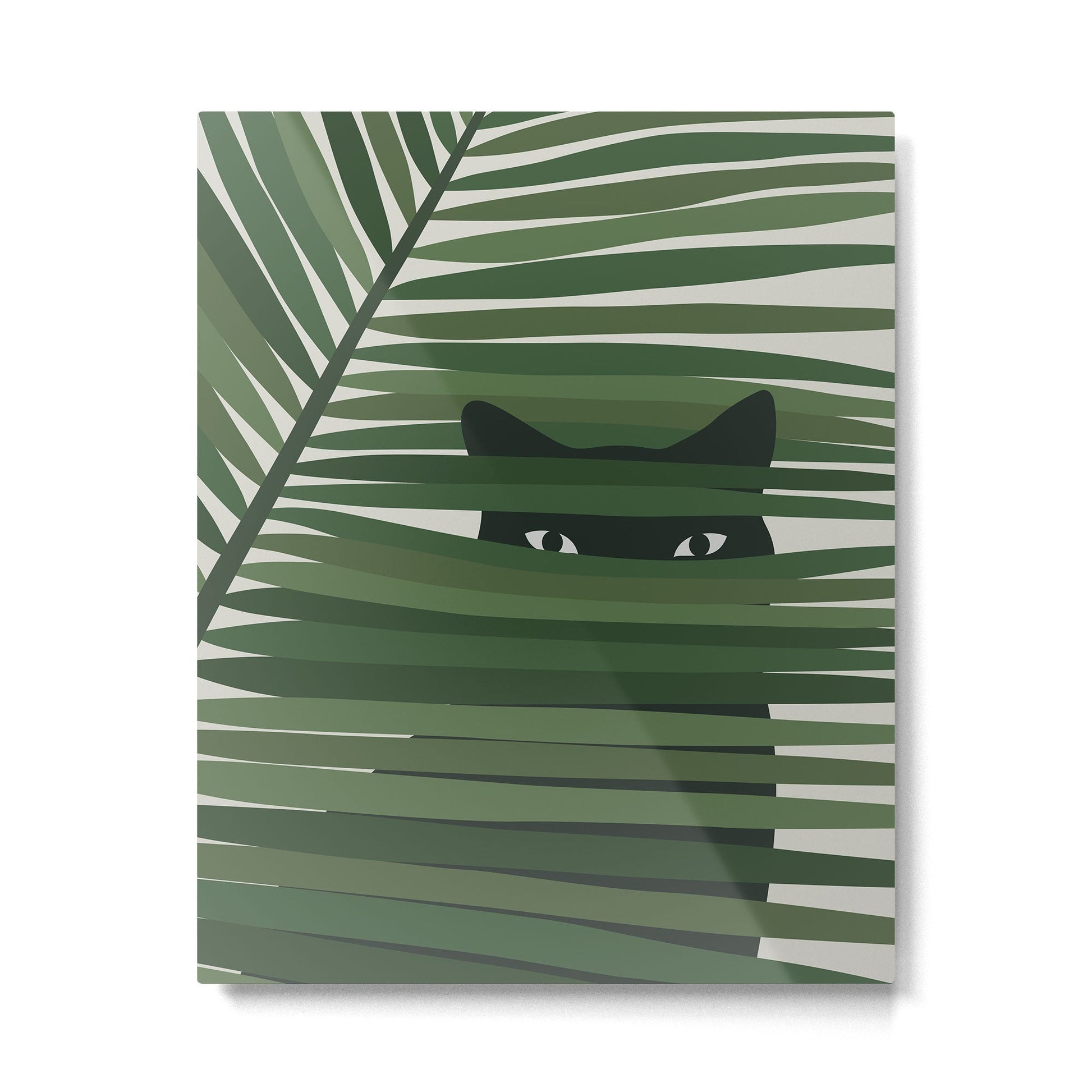 Cat and Plant 53 Metal Print Gallery Image 6