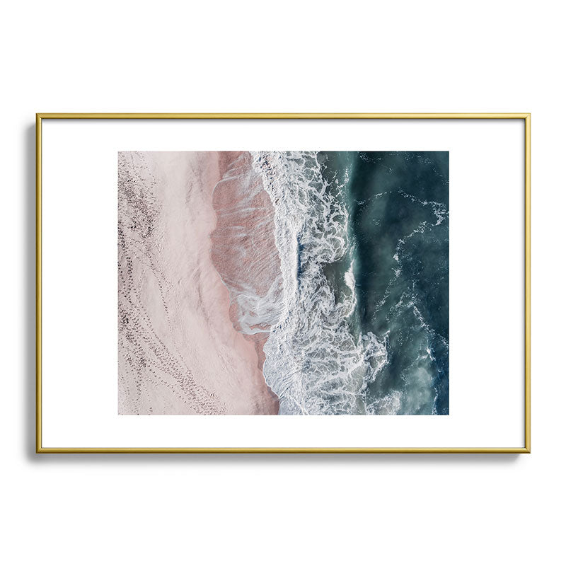 Crashing waves - Aerial Beach Ocean Sea Photography by Ingrid Beddoes Framed Art Print Gallery Image 90