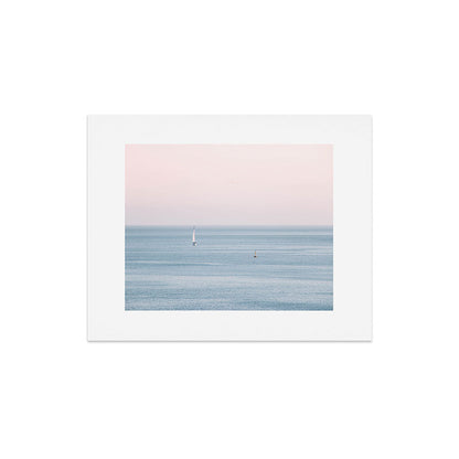 Ocean Pink Sky Art Print Gallery Image 5