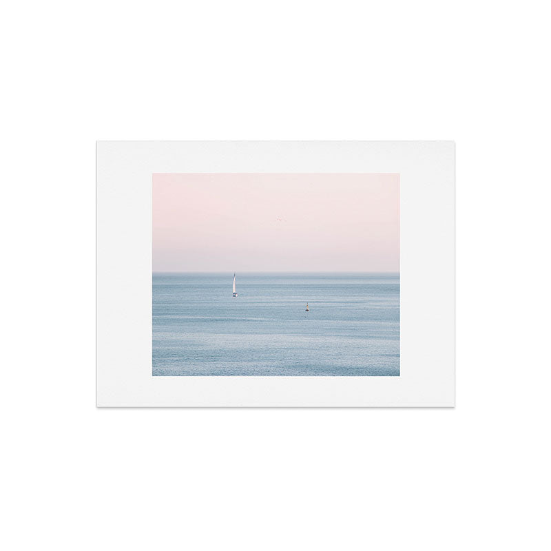 Ocean Pink Sky Art Print Gallery Image 6