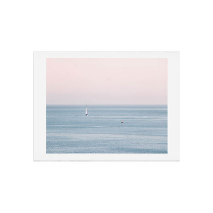 Ocean Pink Sky Art Print Gallery Image 7