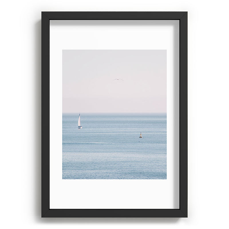 Ocean - Sail boat in calm sea - travel photography Framed Art Print Gallery Image 59