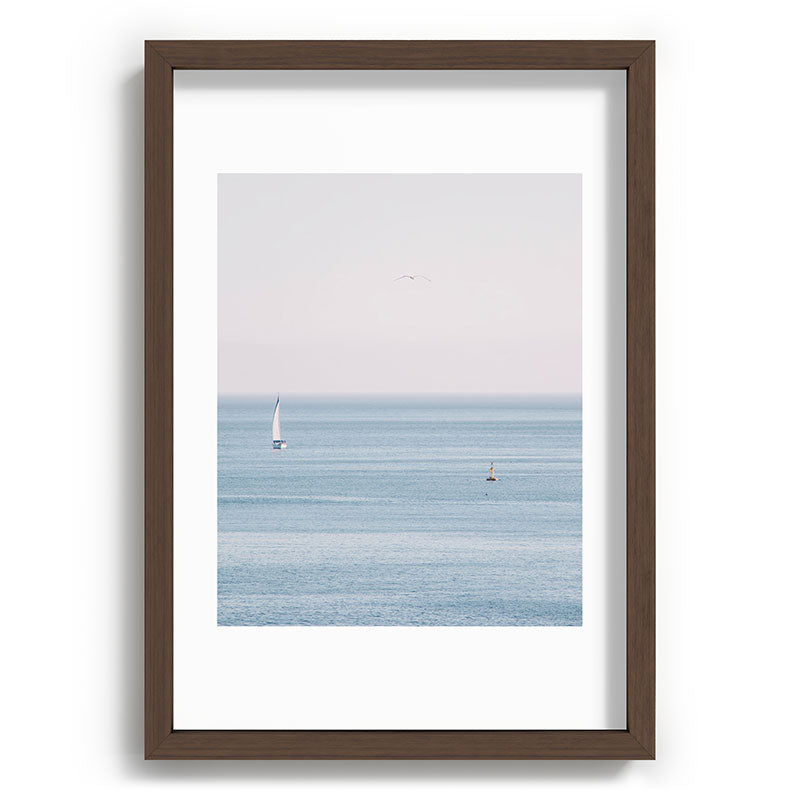 Ocean - Sail boat in calm sea - travel photography Framed Art Print Gallery Image 65