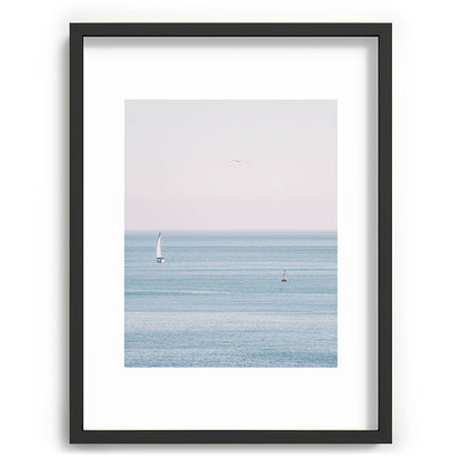 Ocean - Sail boat in calm sea - travel photography Framed Art Print Gallery Image 61