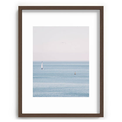 Ocean - Sail boat in calm sea - travel photography Framed Art Print Gallery Image 67