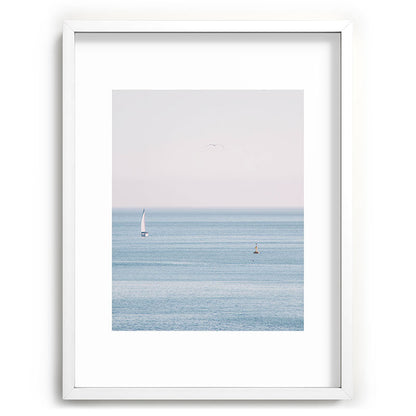 Ocean - Sail boat in calm sea - travel photography Framed Art Print Gallery Image 78