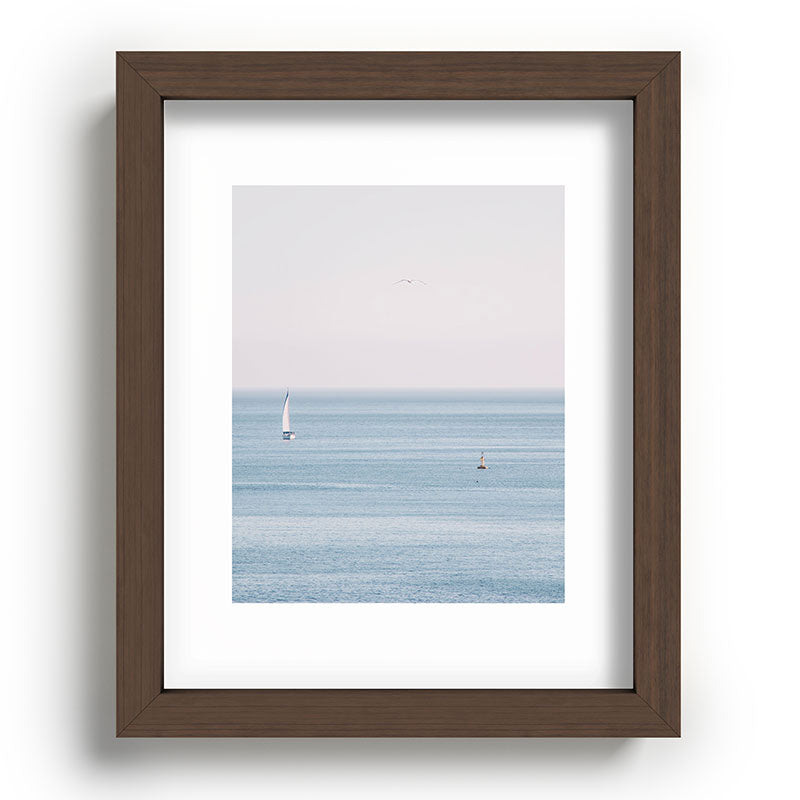 Ocean - Sail boat in calm sea - travel photography Framed Art Print Gallery Image 63