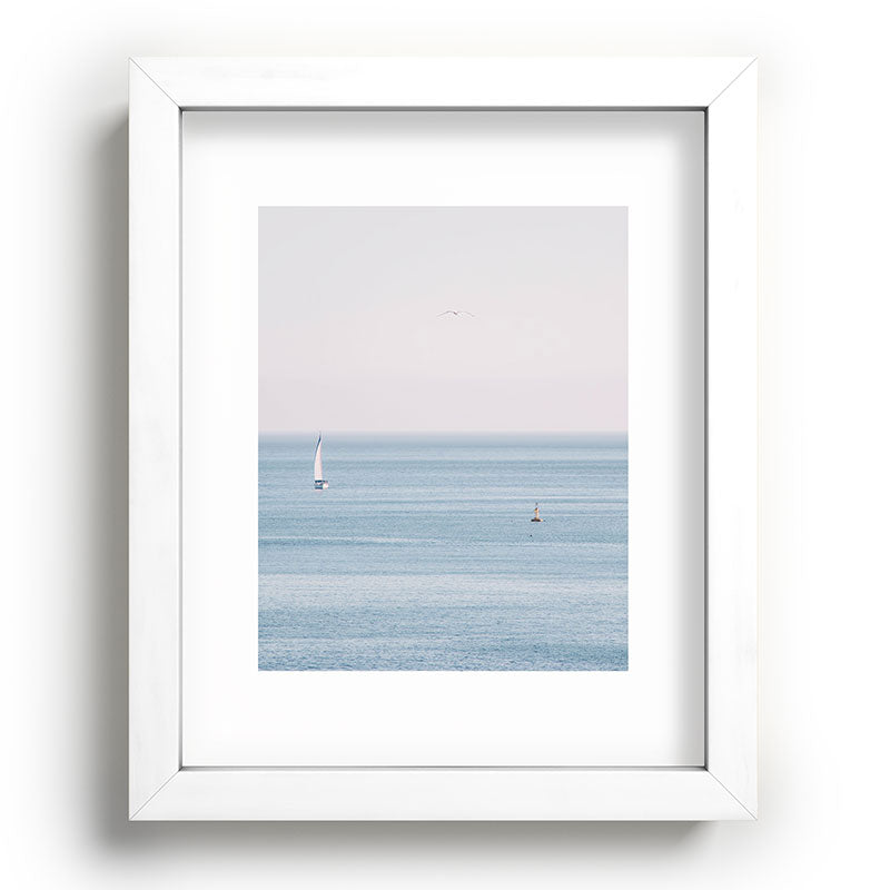 Ocean - Sail boat in calm sea - travel photography Framed Art Print Gallery Image 76