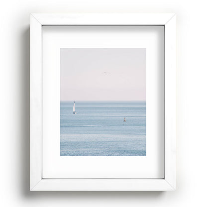 Ocean - Sail boat in calm sea - travel photography Framed Art Print Gallery Image 76