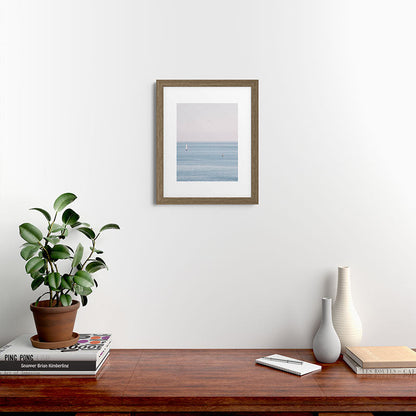 Ocean - Sail boat in calm sea - travel photography Framed Art Print Gallery Image 39