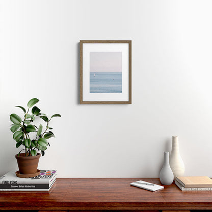 Ocean - Sail boat in calm sea - travel photography Framed Art Print Gallery Image 11