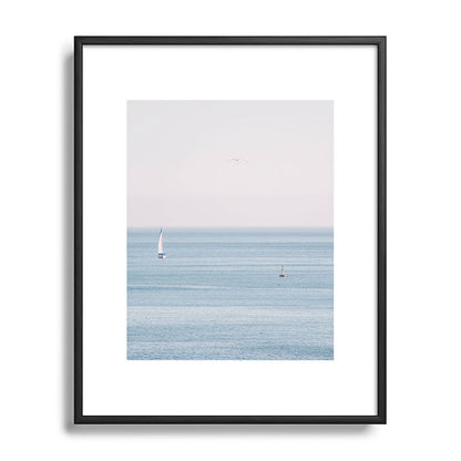 Ocean - Sail boat in calm sea - travel photography Framed Art Print Gallery Image 82
