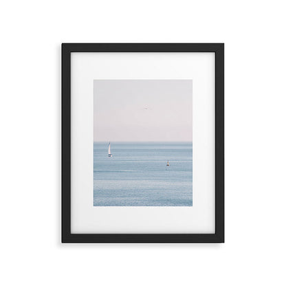 Ocean - Sail boat in calm sea - travel photography Framed Art Print Gallery Image 5