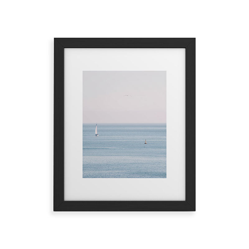 Ocean - Sail boat in calm sea - travel photography Framed Art Print Gallery Image 32