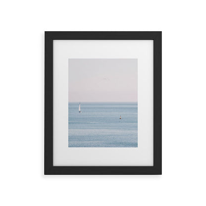 Ocean - Sail boat in calm sea - travel photography Framed Art Print Gallery Image 32