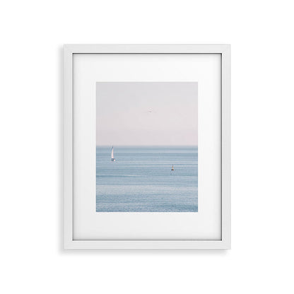 Ocean - Sail boat in calm sea - travel photography Framed Art Print Gallery Image 23