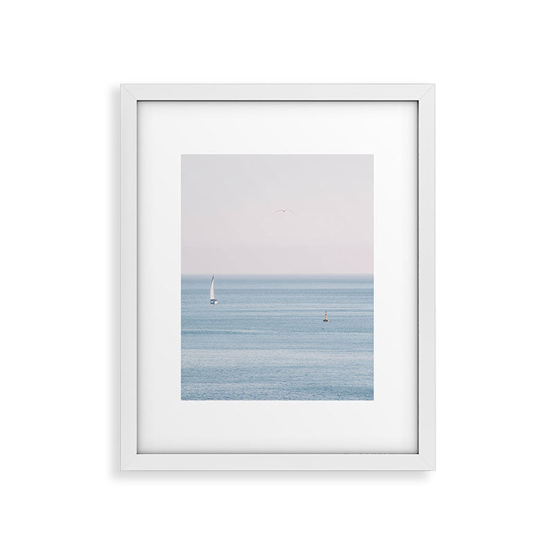 Ocean - Sail boat in calm sea - travel photography Framed Art Print Gallery Image 22