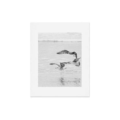 Seagulls Beach Ocean Art Print Gallery Image 5