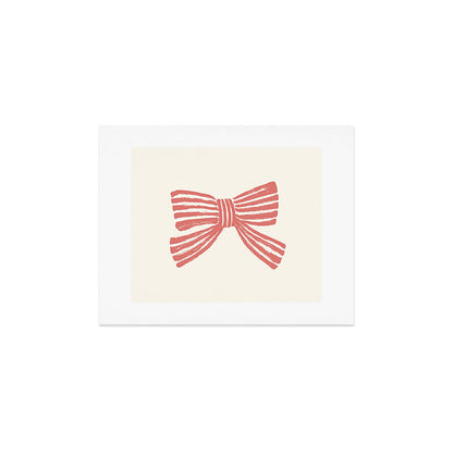 Pink Stripe Bow Ribbon Art Print Gallery Image 2