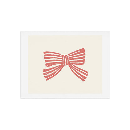 Pink Stripe Bow Ribbon Art Print Gallery Image 7