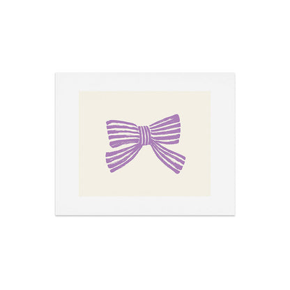 Violet Stripe Bow Ribbon Art Print Gallery Image 4