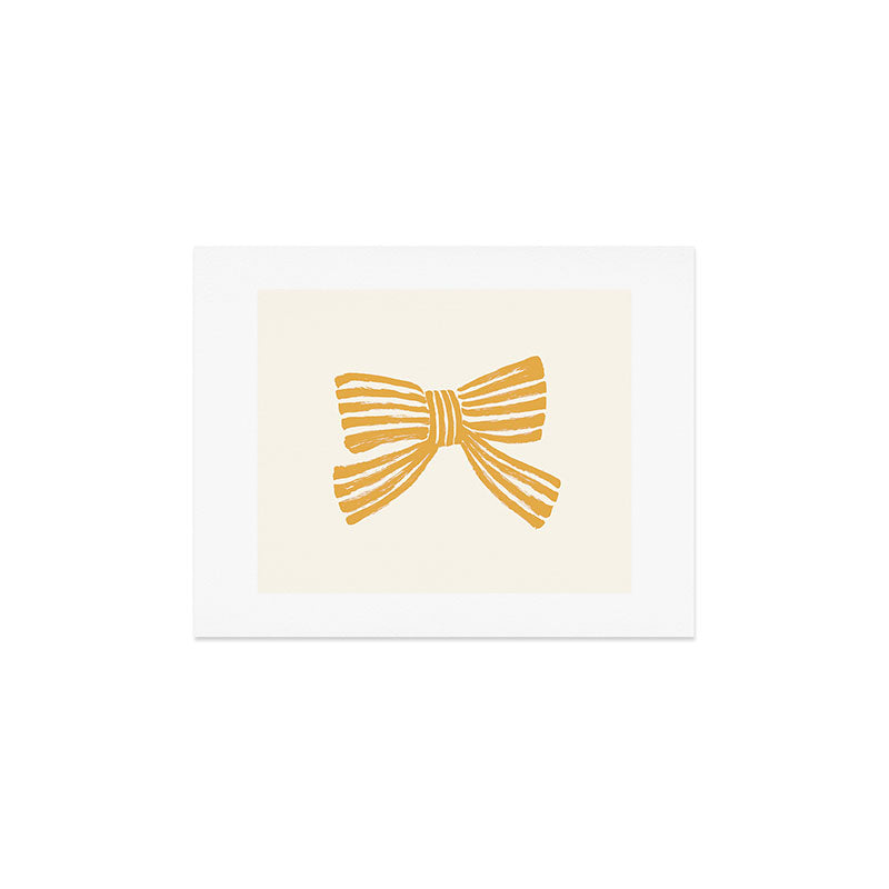 Yellow Stripe Bow Ribbon Art Print Gallery Image 2