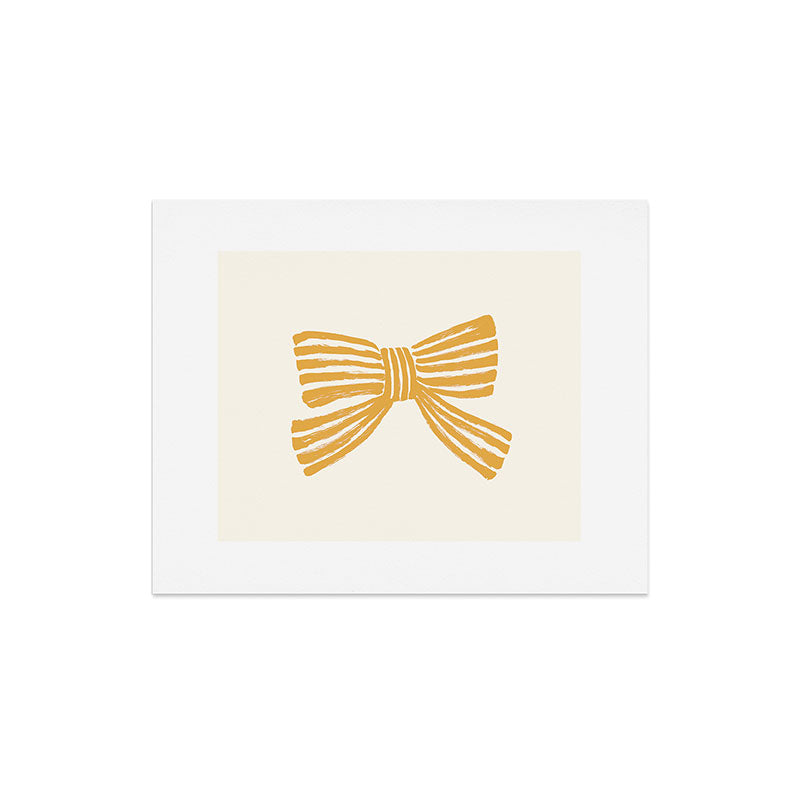 Yellow Stripe Bow Ribbon Art Print Gallery Image 5