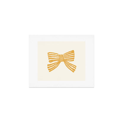 Yellow Stripe Bow Ribbon Art Print Gallery Image 1