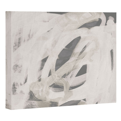 abstract brushstrokes neutral Canvas Print Gallery Image 2